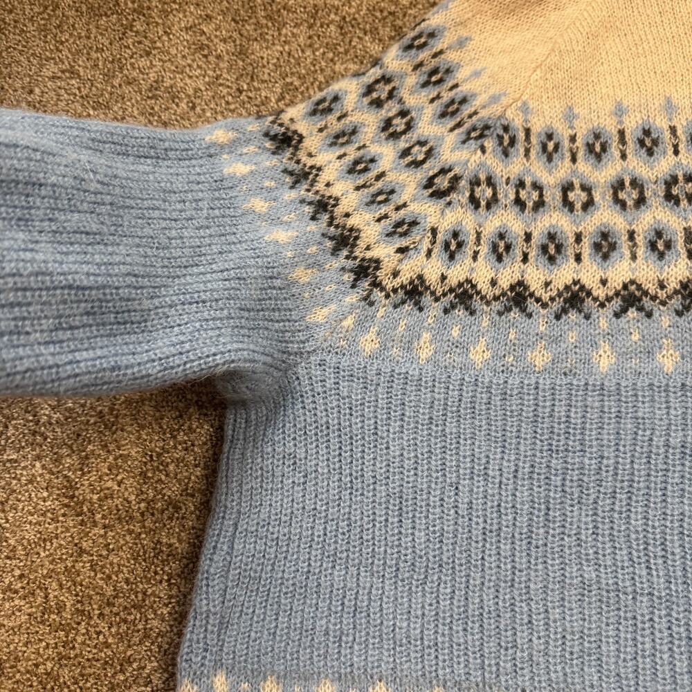 J.Crew Fair Isle Half-Zip Sweater Brushed Yarn Lash Knit Alpaca Wool Blend XL - Picture 13 of 16